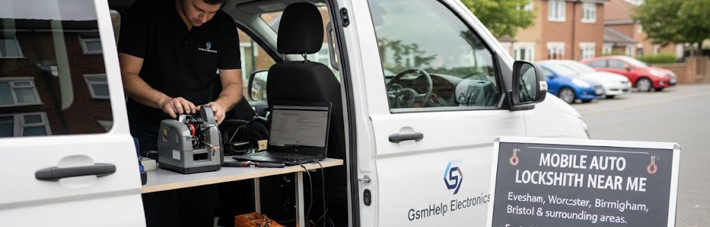 On-site car key cutting and programming by a mobile auto locksmith