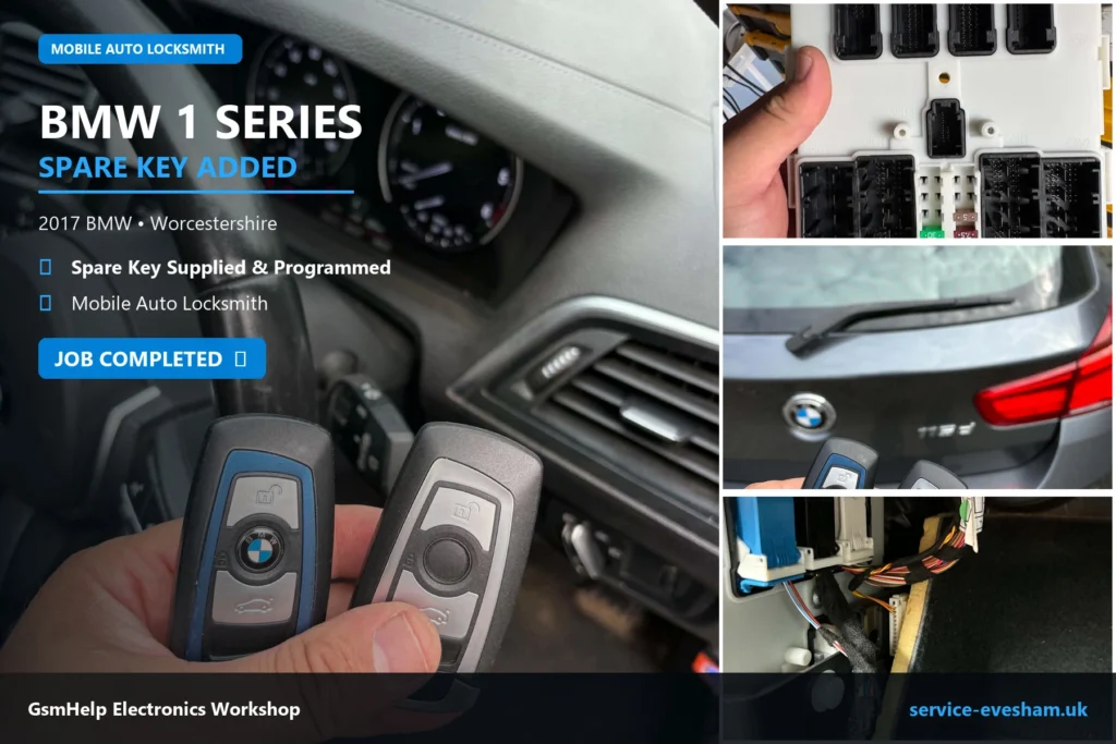 BMW 1 Series spare car key supplied and programmed in Worcestershire
